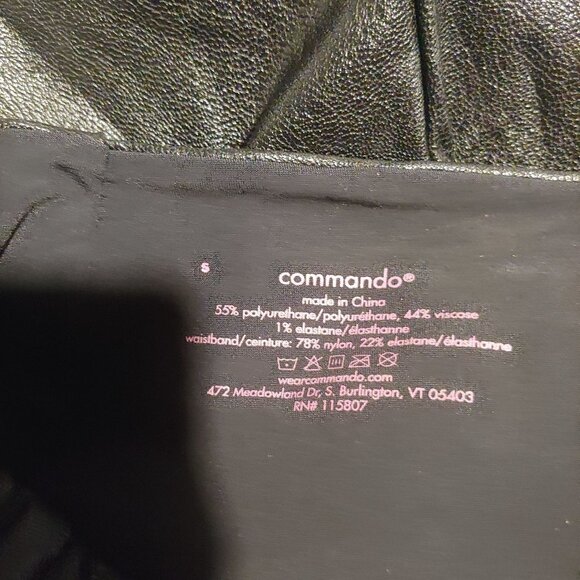 Commando Black Faux Leather Witchy Gothic Pencil Skirt W/Slit - Picture 6 of 6